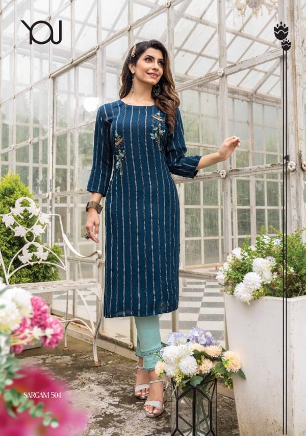 Wanna Sargam 5 Heavy Viscose Rayon Kurti With Bottom Collection 